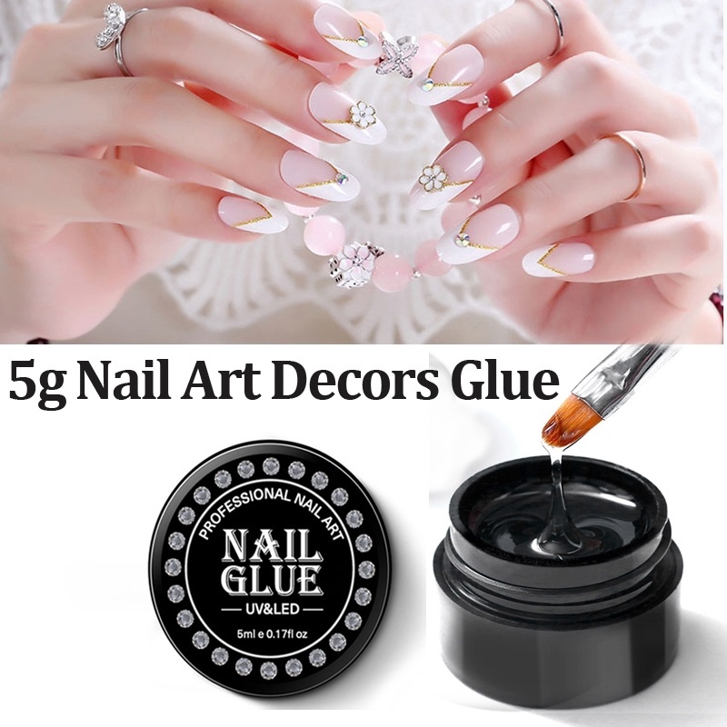 Gel keo dán móng MODELONES màu thủy tinh trong suốt dùng đính các phụ kiện trang trí móng 5G