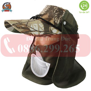 Mũ chống nắng nam nữ thời trang đi câu kèm khẩu trang