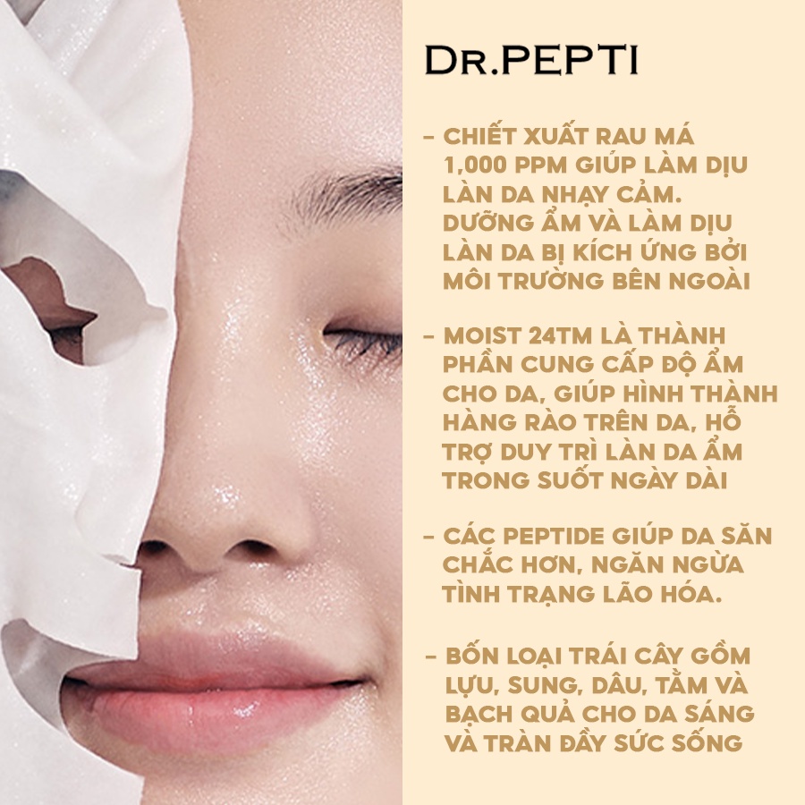 Mặt Nạ Cấp Ẩm Dr. Pepti Centella Moist Energy Mask 25ml/ miếng