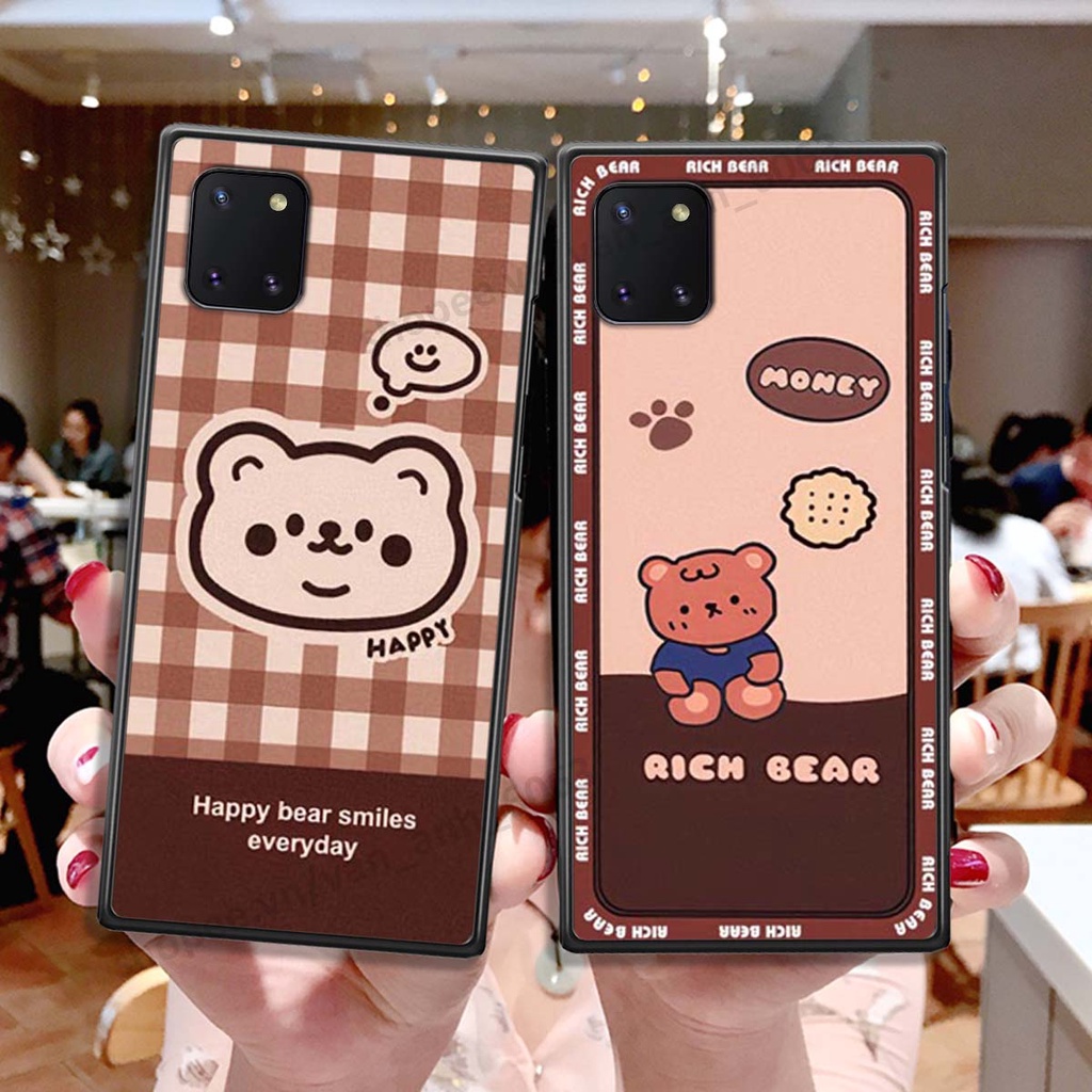 Ốp lưng Samsung Note 10 Lite in hình hoa, gấu rich bear nghệ thuật, thời trang