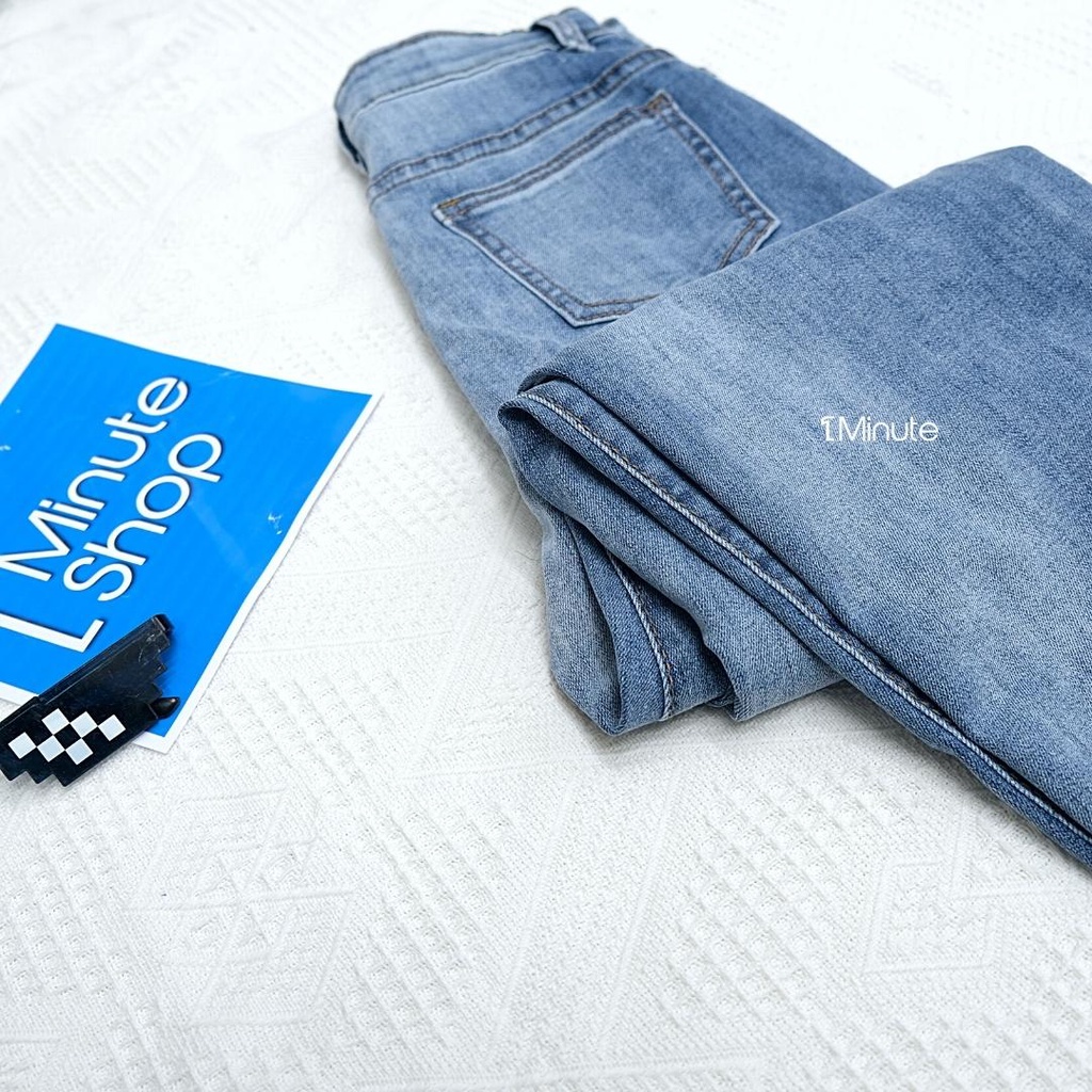 Quần Jeans Nữ Ống Đứng - Quần Bò Nữ Ống Đứng Cạp Cao Phong Cách Ulzzang