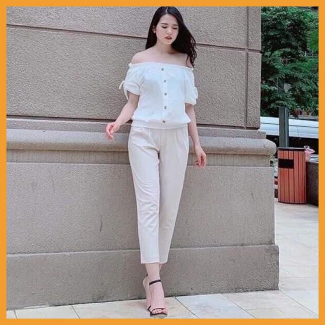 Quần baggy Đũi có khóa, Quần đũi nữ cao cấp ,Chất mịn, siêu mát | BigBuy360 - bigbuy360.vn