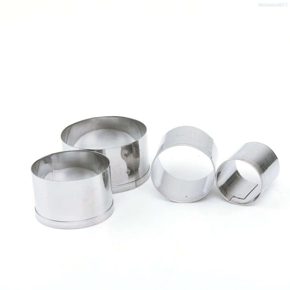 Bộ 4 Khuôn Cắt Bánh Hình Tròn Bằng Thép Không Gỉ Tiện Dụng Cho Nhà Bếptool01
