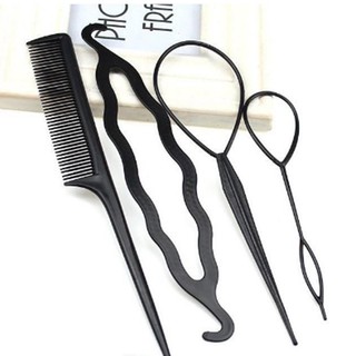 [Siêu Rẻ] Bộ 4 dụng cụ tóc đa năng tao nhiều kiểu gọn nhẹ (Chất Lượng)