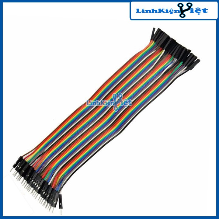 Dây Nối 40P 7 Màu Dài 30Cm ( 2 Đầu Đực Cái ) - 10 sợi