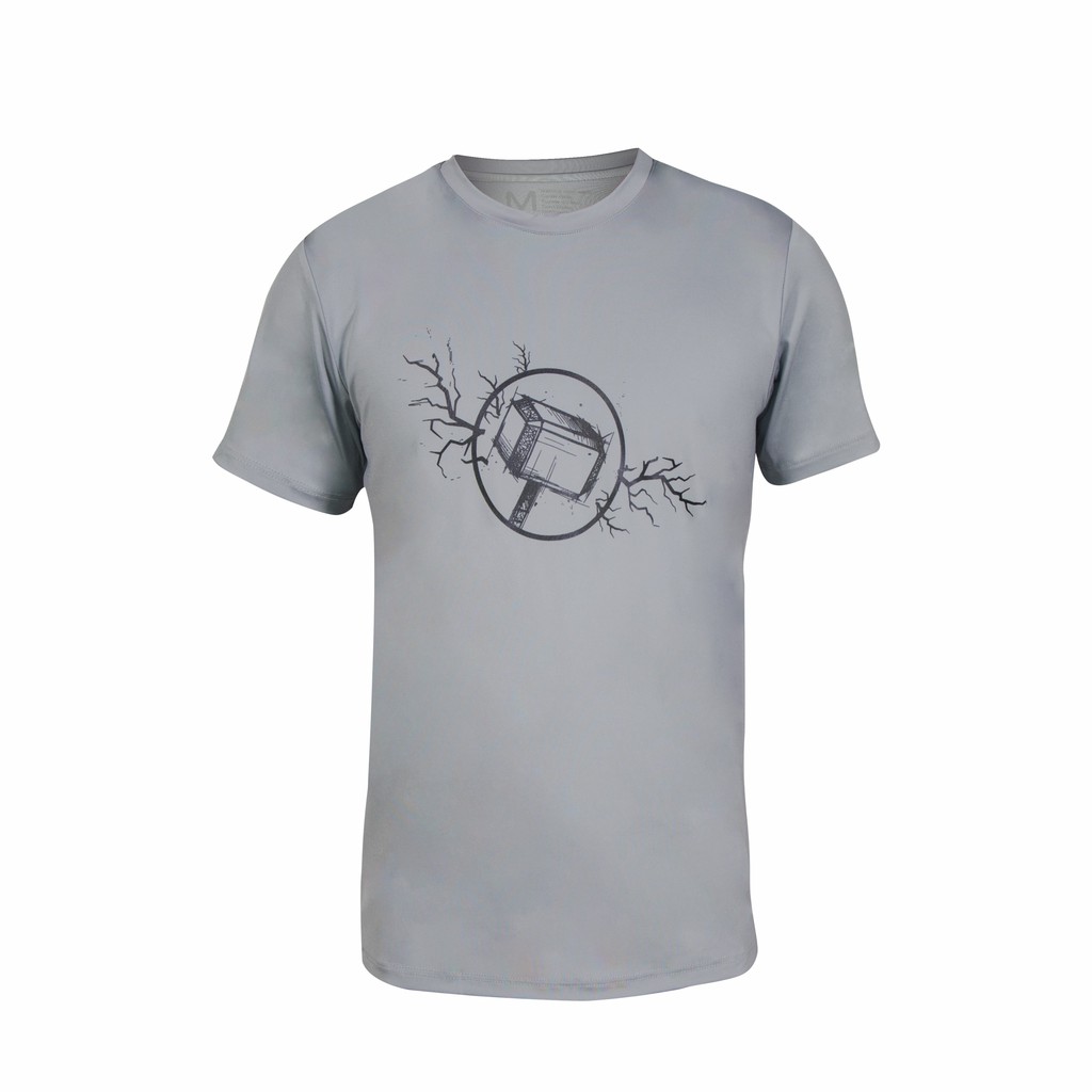 Áo T-Shirt Thor Hammer In Hình A01-45, Chất vải poly co dãn 4 chiều thoáng mát thấm hút mồ hôi