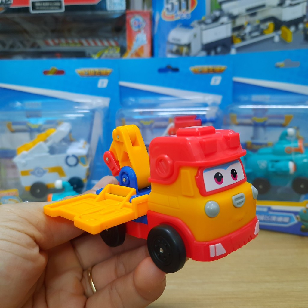 Đồ chơi super wings mô hình nhân vật Remi Siêu xe công trình khổng lồ mini