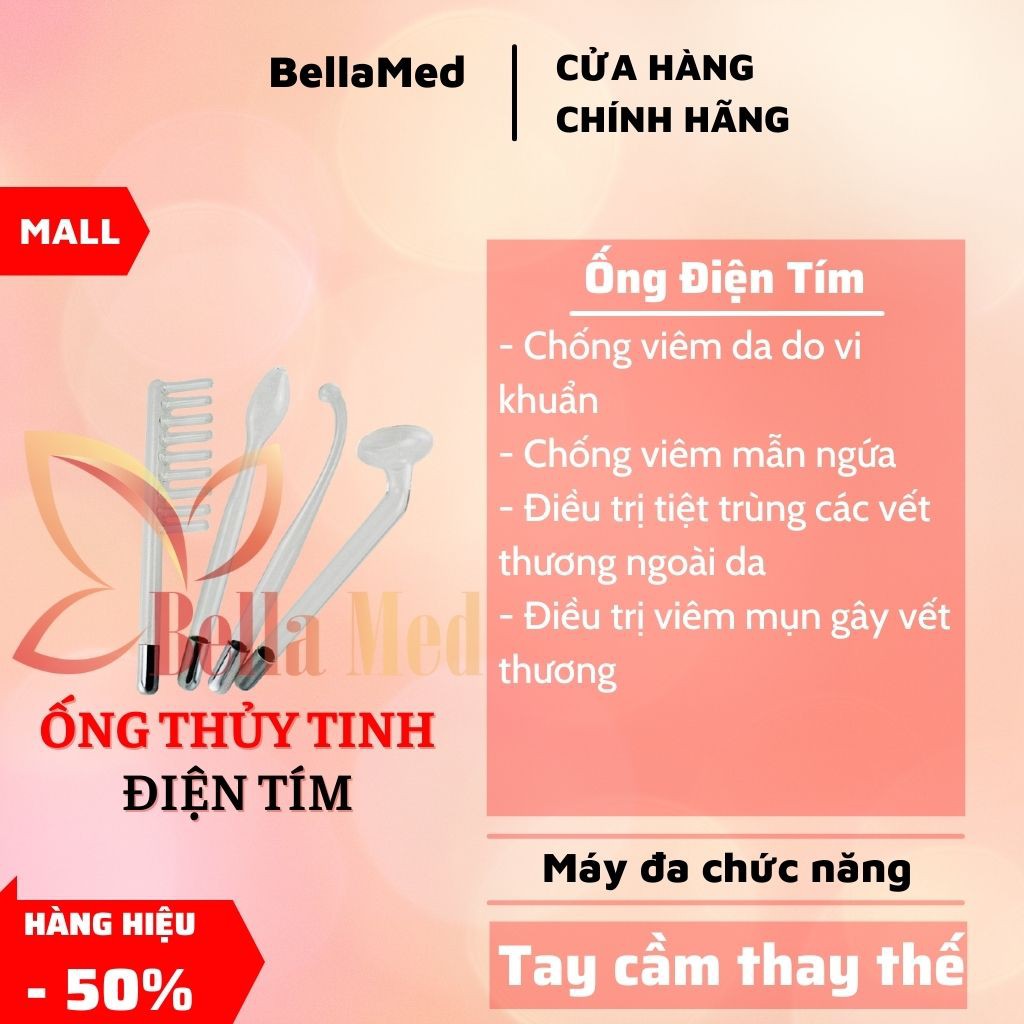 Bộ thủy tinh tay cầm điện tím - linh kiện tay cầm điện tím thay tế