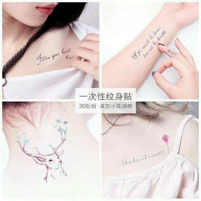 Set 60 Tấm Dán Tatoo Siêu Hot