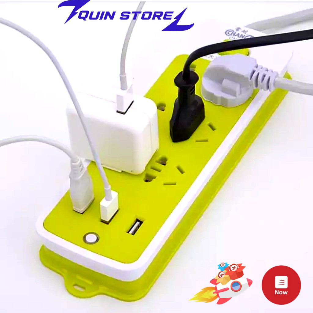 Ổ Cắm Điện Đa Năng Chống Giật Có 3 Cổng USB – Sạc Trực Tiếp – Tiết Kiệm Điện