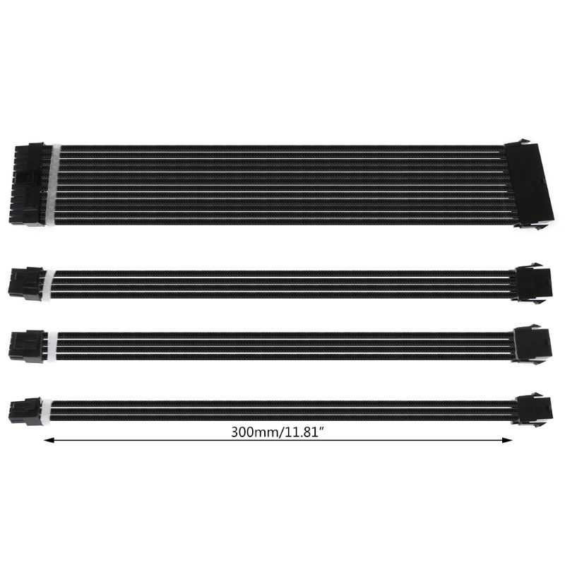 Bộ cáp mở rộng nguồn Pc 30 / 40cm 24pin 8-pin 6pin 4 + 4pin chất lượng cao