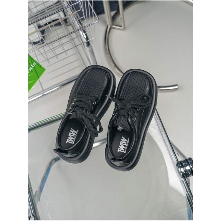 Giày Da Mũi Vuông Phong Cách Anh Quốc Thời Trang Cho Nữ 2022