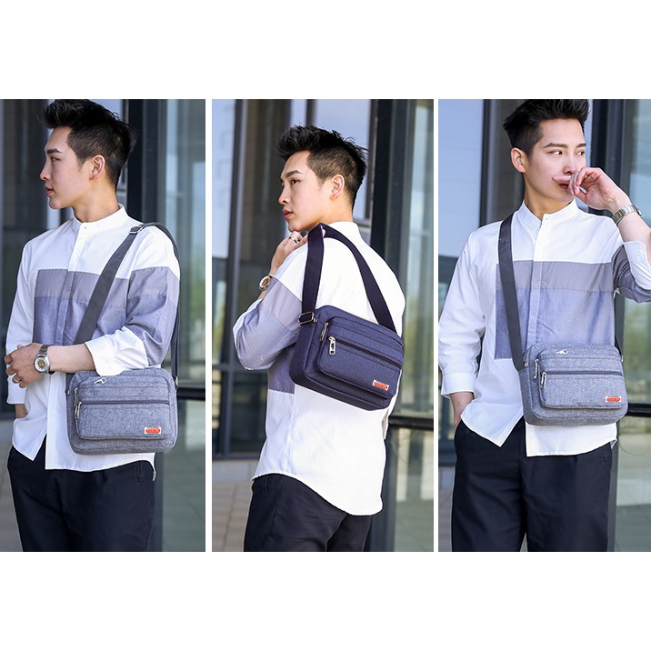 Túi đeo chéo nam vải Oxford thời trang chống thấm nước size 26cm - TUI-98
