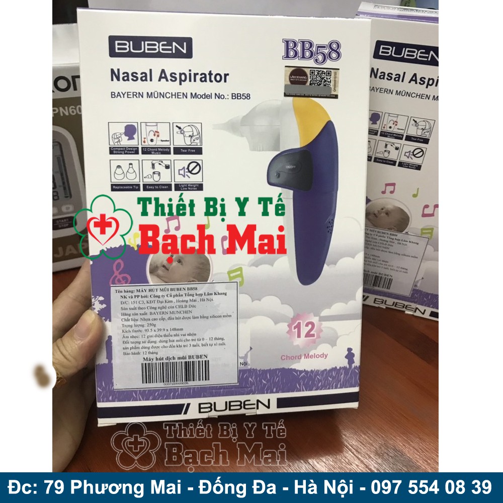 Máy Hút Mũi BuBen Nasal Aspirator BB58 [BH 12 Tháng]