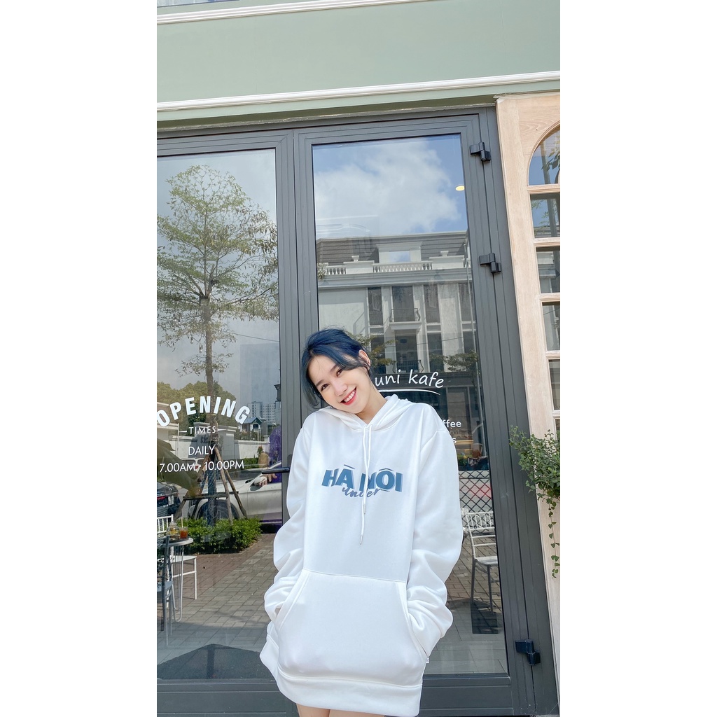 Áo hoodie nỉ UNDER hà nội áo sweater nam nữ unisex form rộng chất nỉ bông cao cấp không xù
