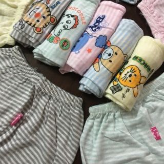 Quần dài kẻ cotton mỏng cho bé