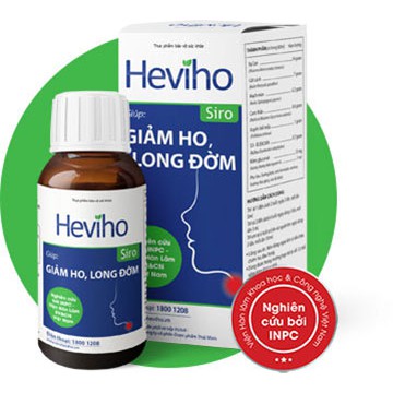 Siro Heviho - Hỗ trợ giảm ho, đau rát họng, long đờm