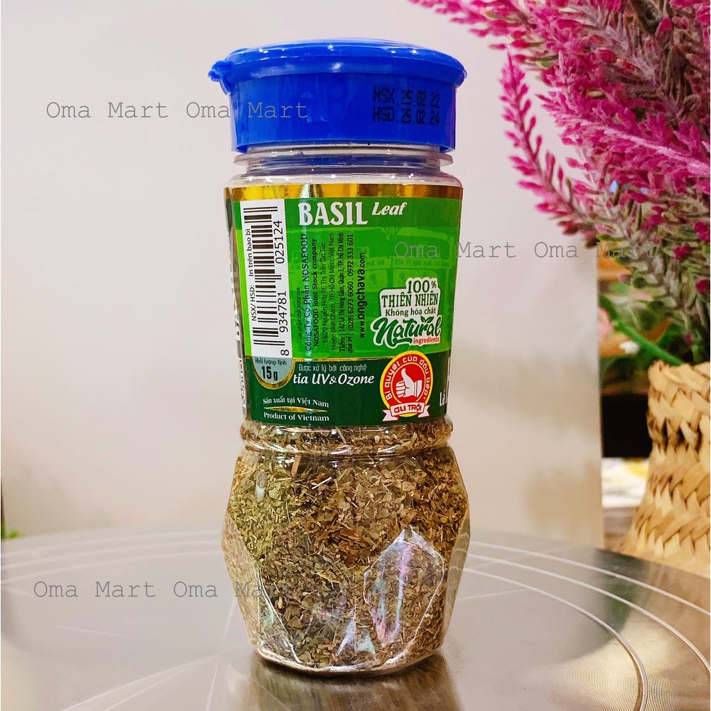 Lá húng quế (Basil) nguyên chất Ông Chà Và 50g