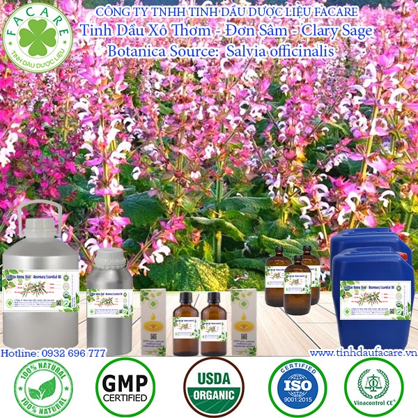 Tinh dầu Đơn Sâm  Clary Sage essential oil - 10ml