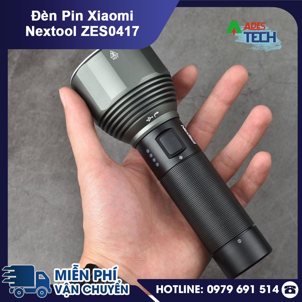 Đèn Pin Xiaomi Nextool Cầm Tay ZES0417 | Đèn Pin Siêu Sáng Chống Nước Hợp Kim Nhôm