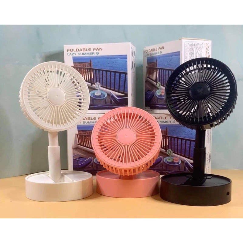 Quạt tích điện cầm tay -Quạt Tích Điện mini gấp Gọn Để Bàn Tiện Ích -3 Mức Gió Siêu Mát | BigBuy360 - bigbuy360.vn