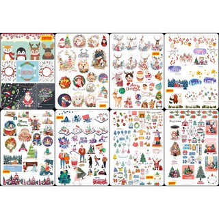 Sticker Washi A4 [ GIÁNG SINH MERRY CHRISTMAS - XMAS] Dạng Lì Trang Trí Bullet Journal Siêu Đẹp 2811 v3