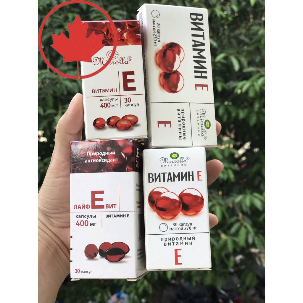 [Chuẩn Auth] Vitamin E (tổng hợp các E đỏ mới nhất chính hãng của Nga) | BigBuy360 - bigbuy360.vn
