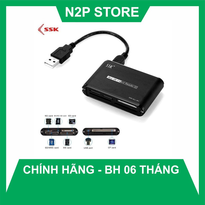 Đầu đọc thẻ nhớ đa năng SSK 0712 (025)