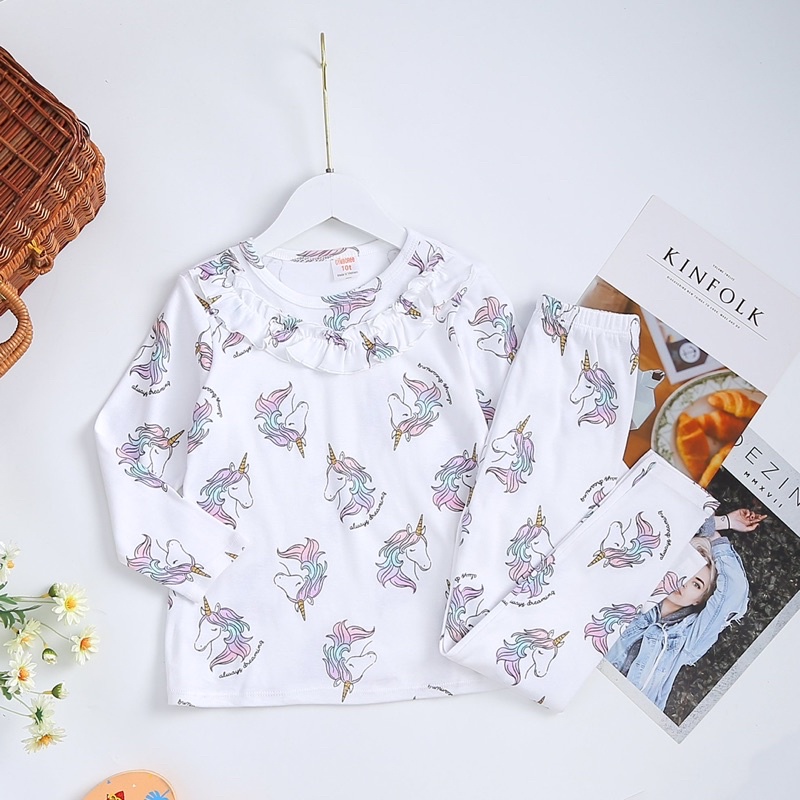 Đồ bộ dài tay bé gái ❤bộ bé gái tay dài size đại cotton borrip Jennie kids J344