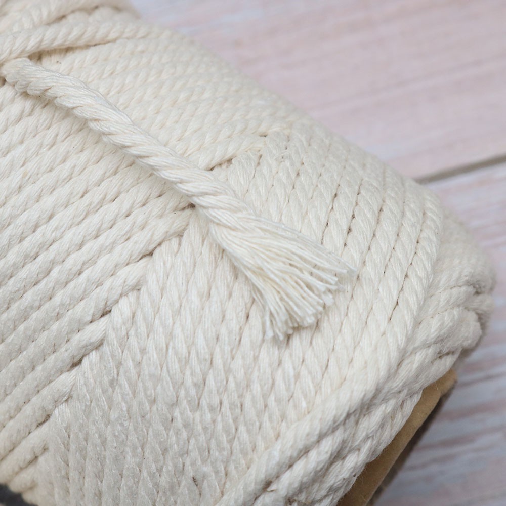 Dây thừng cotton trắng ngà làm macrame