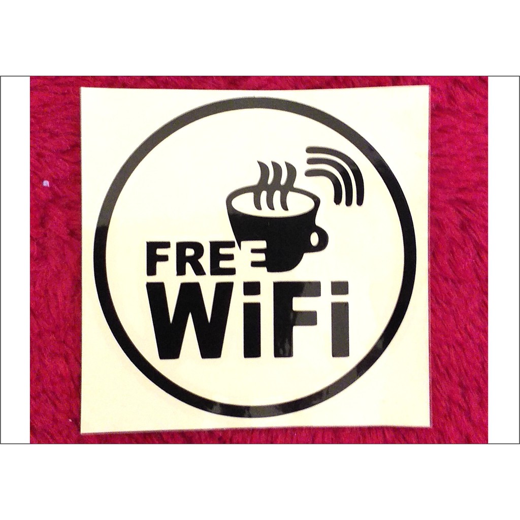 Sticker Dán Trang Trí Tường Họa Tiết Wifi Dễ Thương