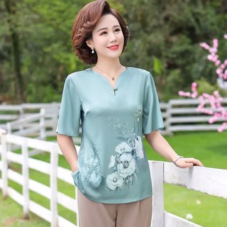 Áo lụa nữ trung niên thời trang kiểu dáng sang trọng NP1469