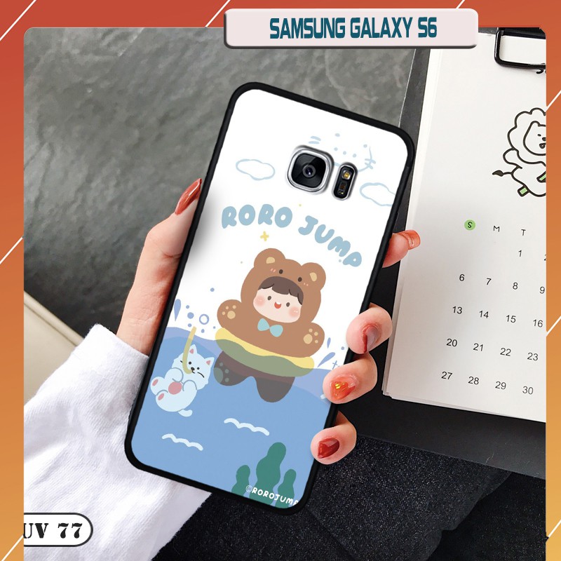 Ốp lưng Samsung Galaxy S6  - lưng nhám viền dẻo  ngộ nghinh