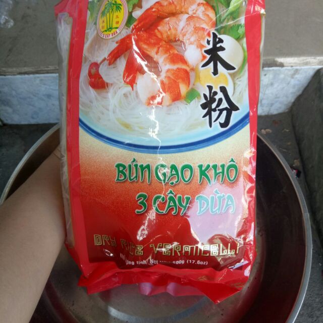Bún Gạo Khô 3 Cây Dừa Gói 500g