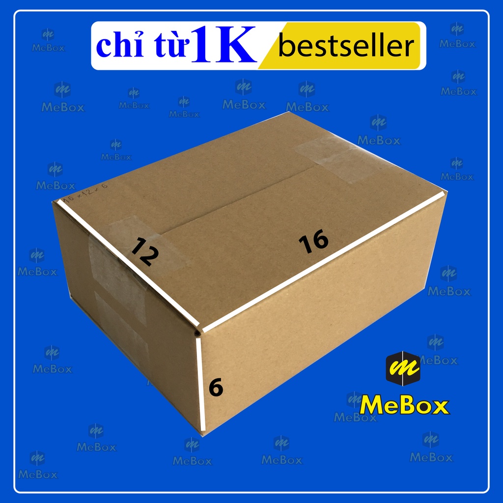 hộp carton 16x12x6 bộ 20 trơn cứng cáp