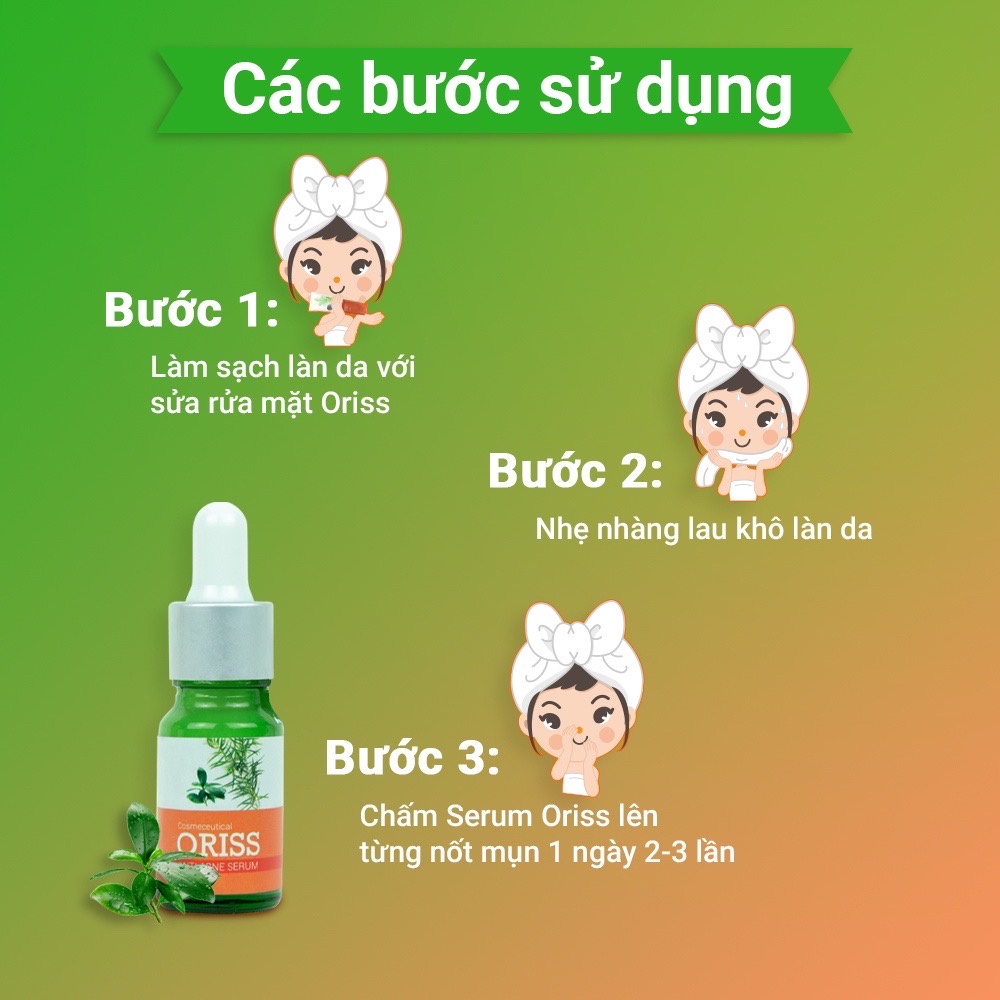 Serum Hỗ Trợ Giảm Mụn Và Phòng Ngừa Mụn Dưỡng Trắng Da Oriss 10ml