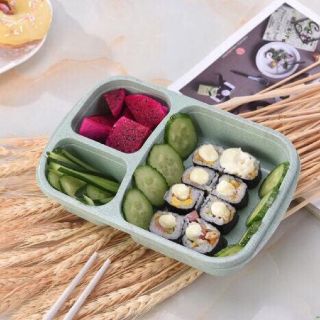 ➡️ Hộp cơm bento nhựa lúa mạch 3 ngăn