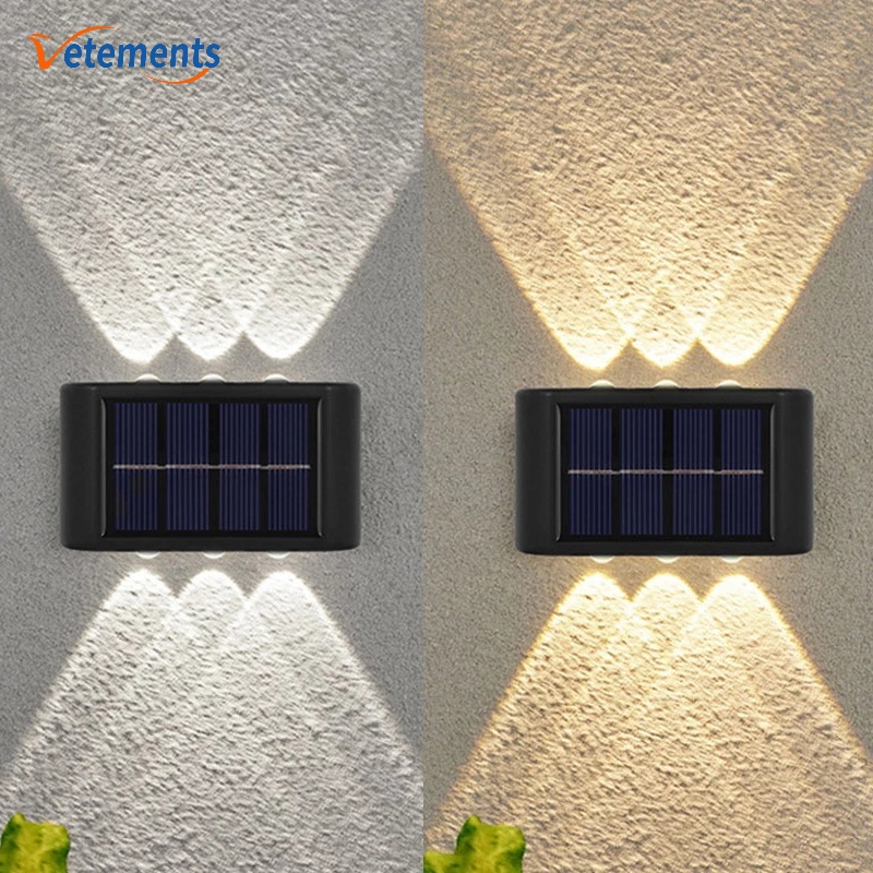 Đèn LED 6 Bóng Gắn Tường Sử Dụng Năng Lượng Mặt Trời Chống Thấm Nước Chiếu Sáng Ngoài Trời