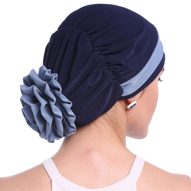 Mũ Trùm Đầu Co Giãn Đính Hoa Phong Cách Hồi Giáo Cho Nữ