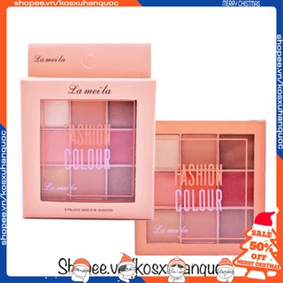 Phấn Mắt lì mịn 9 Ô Lameila Fashion Colour