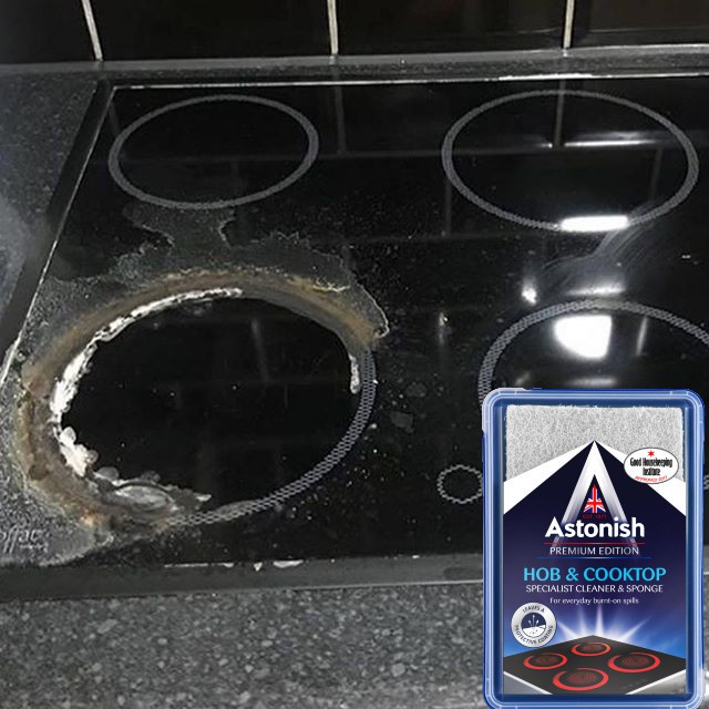 Vệ sinh bếp từ Astonish Anh Quốc kem tẩy rửa các vết cháy khét bám trên bề mặt bếp điện từ bếp hồng ngoại halogen C8630