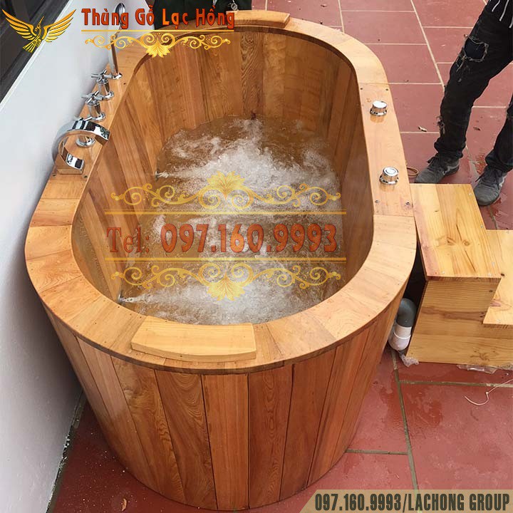 Bồn Tắm Gỗ Pơ Mu Massage Cao Cấp | BigBuy360 - bigbuy360.vn