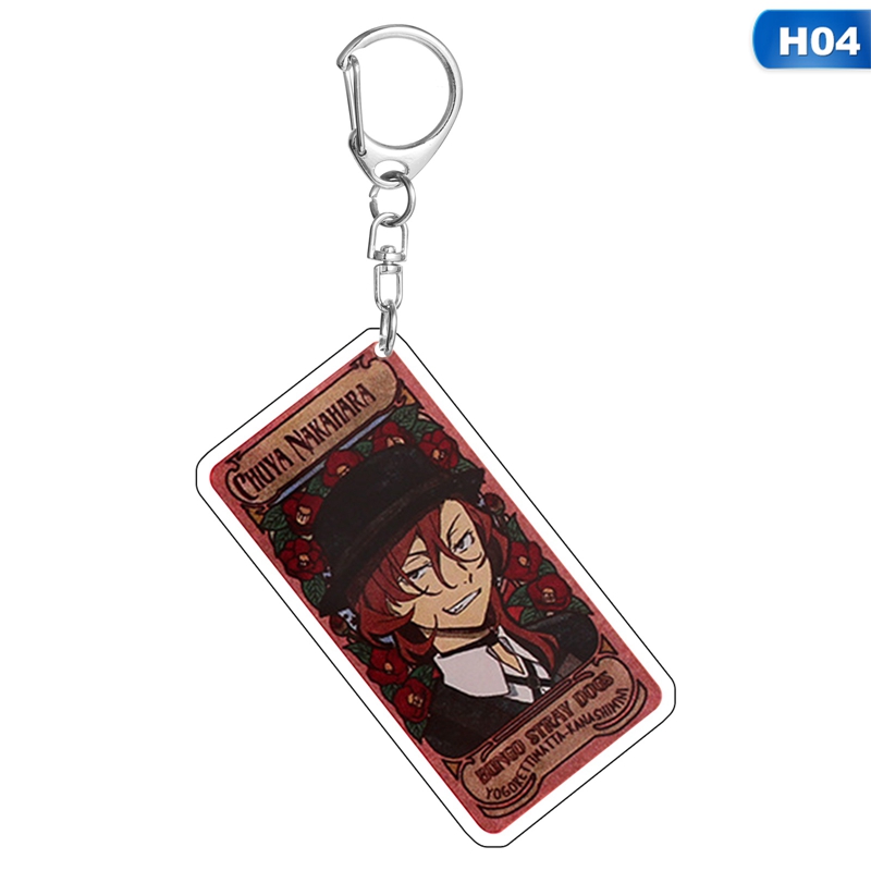 flowersqueen Móc khóa hình hoa hoạt hình Bungo Stray Dogs