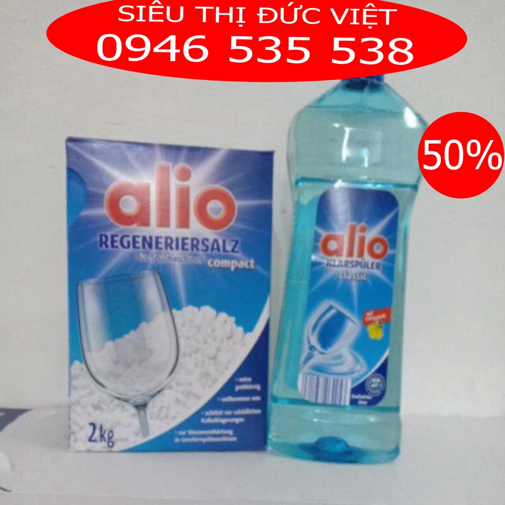 Combo Muối làm mềm và nước làm bóng Alio - siêu thị đức việt