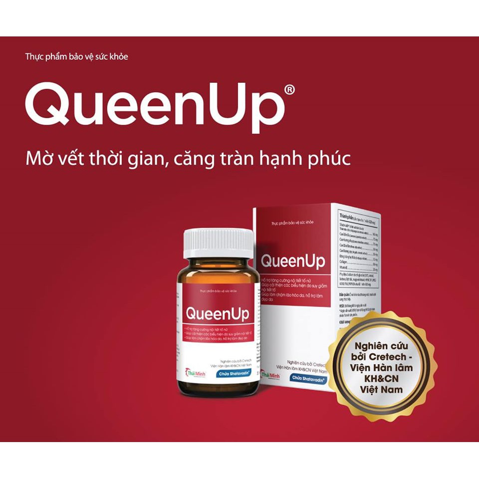 QueenUp Hộp 30 Viên - Hỗ Trợ Tăng Cường Nội Tiết Tố Nữ, Chống Lão Hóa / Queen  up | Shopee Việt Nam