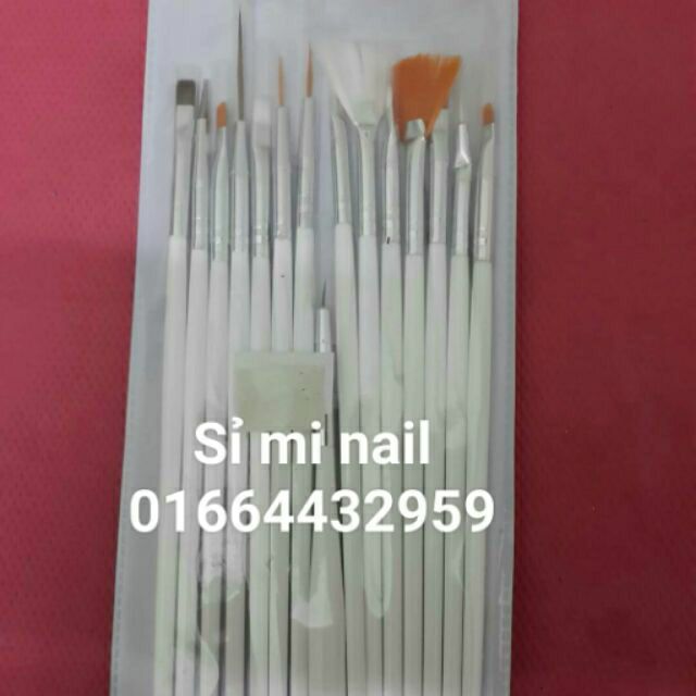 Bộ cọ vẽ cọ bản 3d vẽ gel 15 cọ đầy đủ