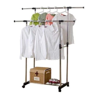 Giá phơi đồ inox, Giàn phơi quần áo 2 tầng