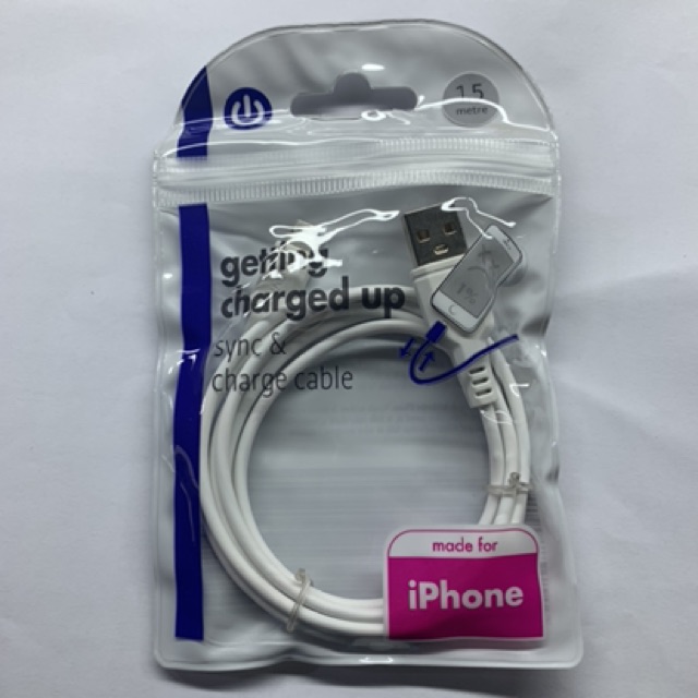 Cáp Sạc iPhone Lightning dài 1m5 Signalex Hàng Xuất UK