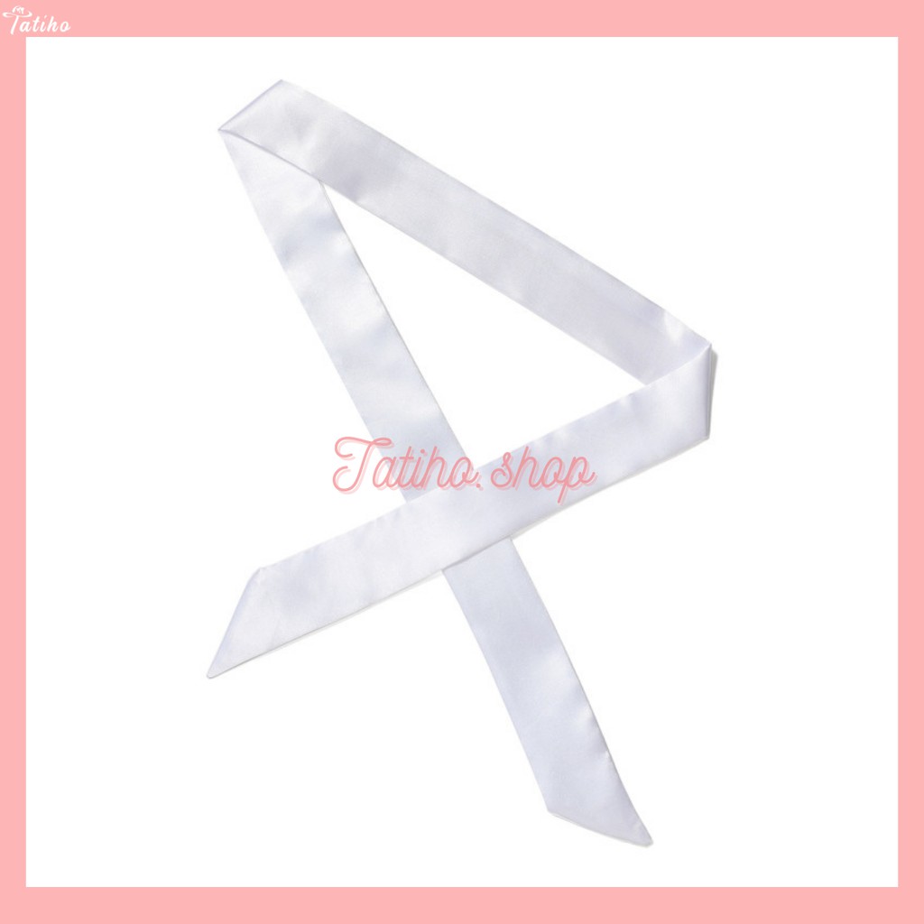 [Hàng Xịn, Giá Tốt] Khăn Quấn Túi Xách, Khăn Turban Trơn Nhiều Màu Sang Trọng - Chất Liệu Satin - 5x90cm - Mã TD005