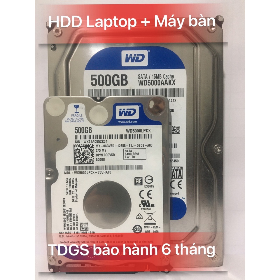 Ổ cứng hdd pc máy bàn và laptop 1000G, 500G, 320G, 250G, 160G S.K tốt 100% được cài win miễn phí.